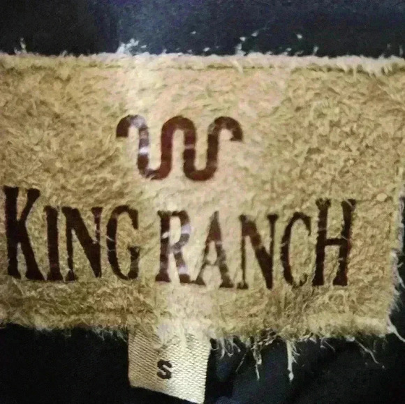 King Ranch Men's Grey Fleece Zip Up Vest - Picture 2 of 6